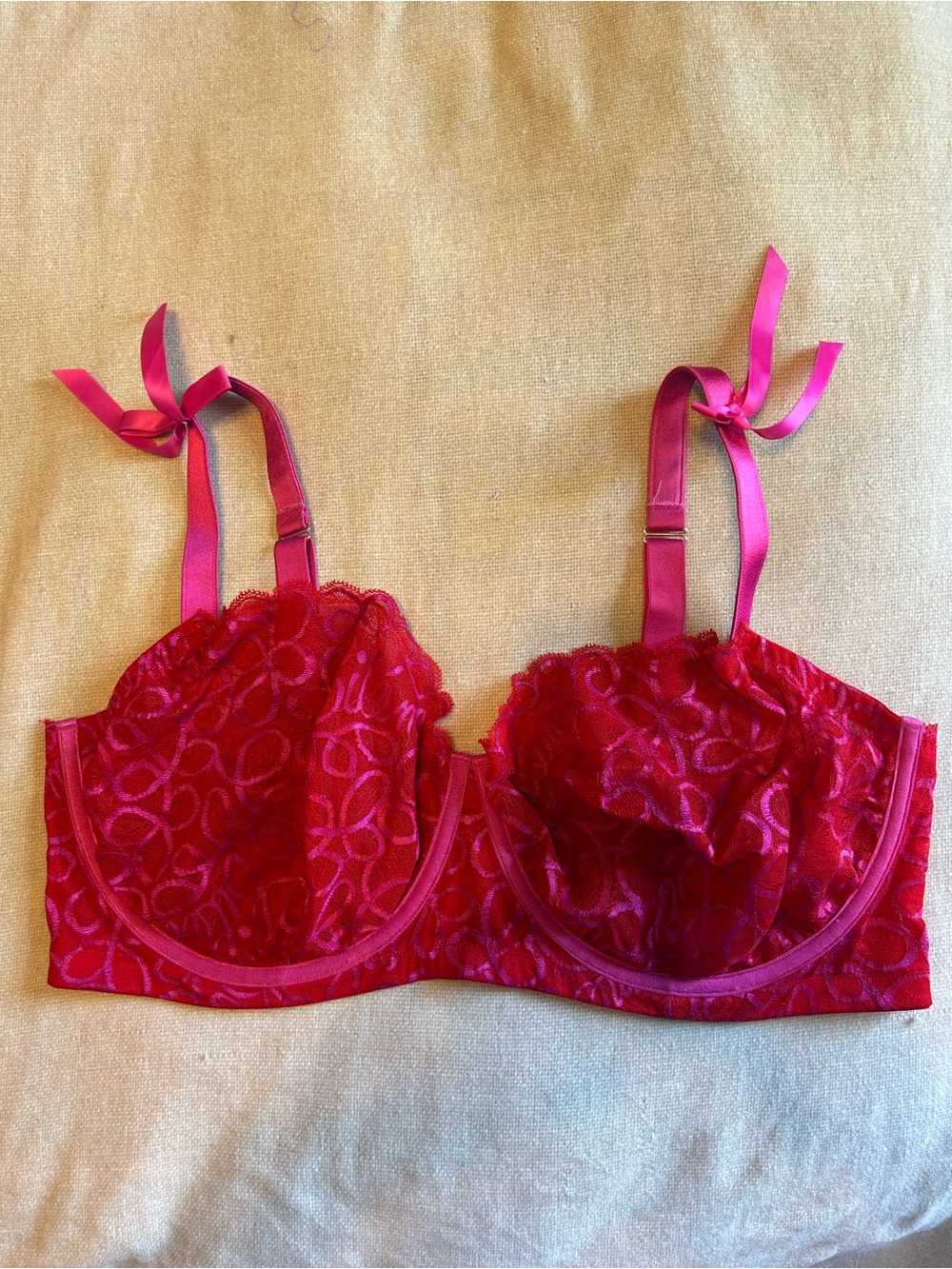 SavageXFenty ribbon writing bra 42H